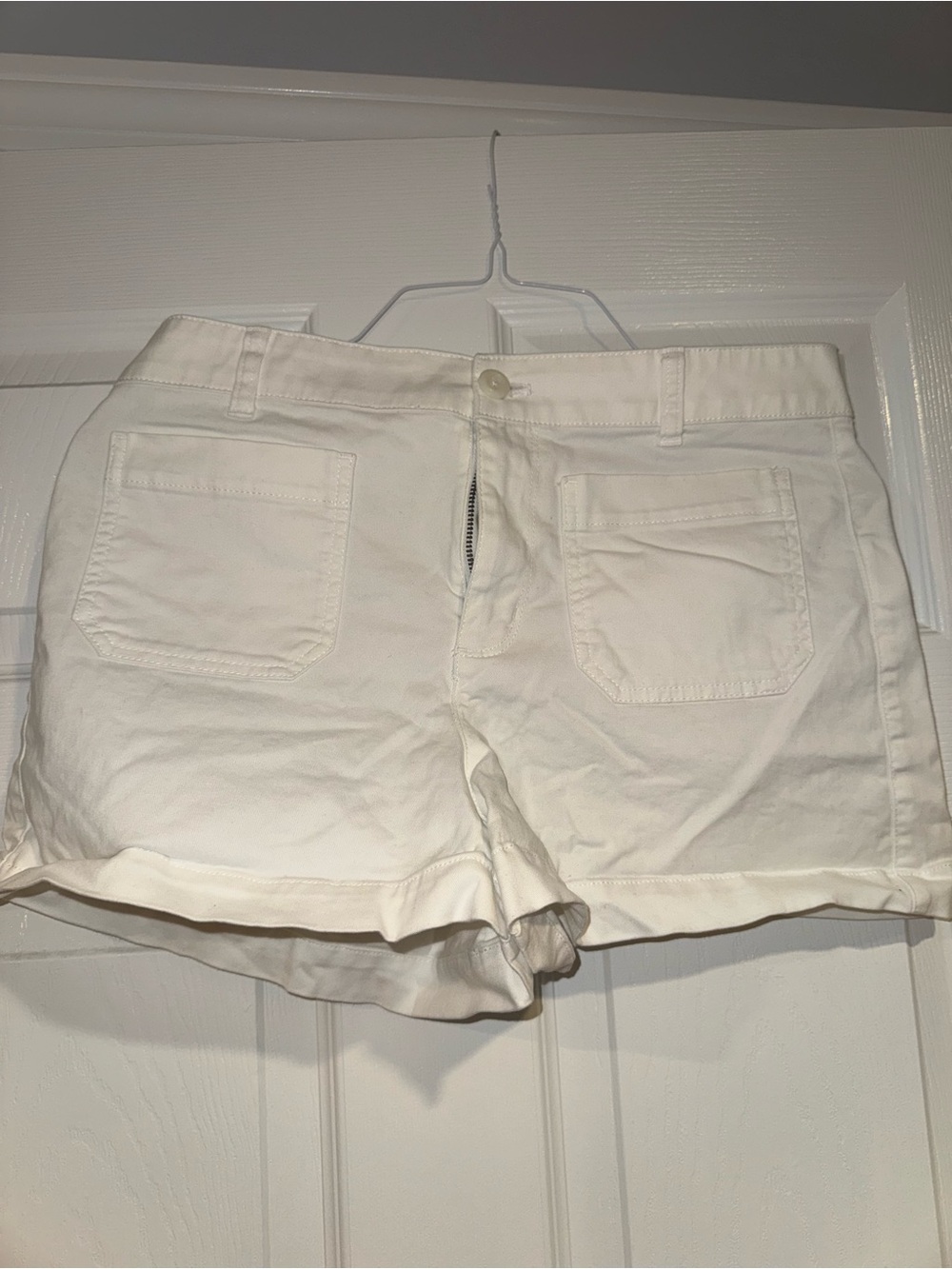 J. Crew White Denim Jean Shorts